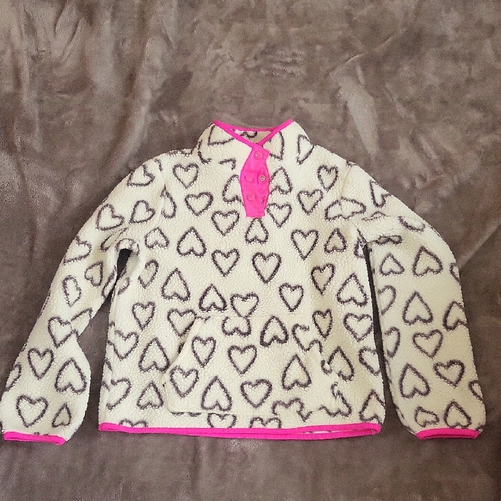 Cat & Jack Heart Pattern Fleece Pullover